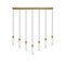 Z-Lite Beau Linear Chandelier, 7-Light, 4.75 In.W x 54 In.L x 12.75 In.H, Rubbed Brass/Clear 740P-7L-RB - alternate 2